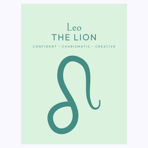 Leo in Wavy Paintbrush Print - Custom Zodiac Sign Poster 6