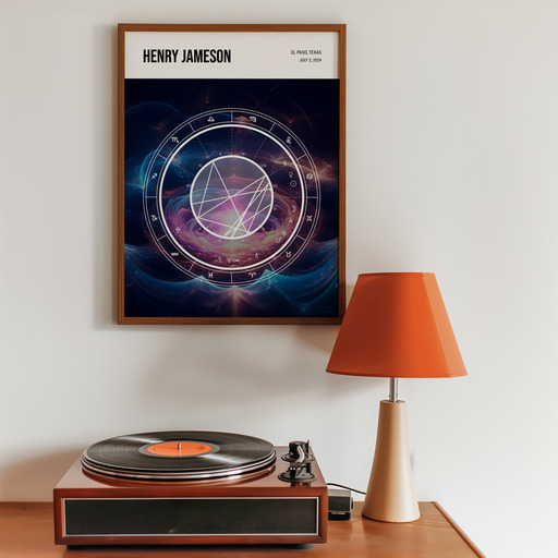 Henry’s Cosmic Portrait Poster - Astral - Natal Chart 11