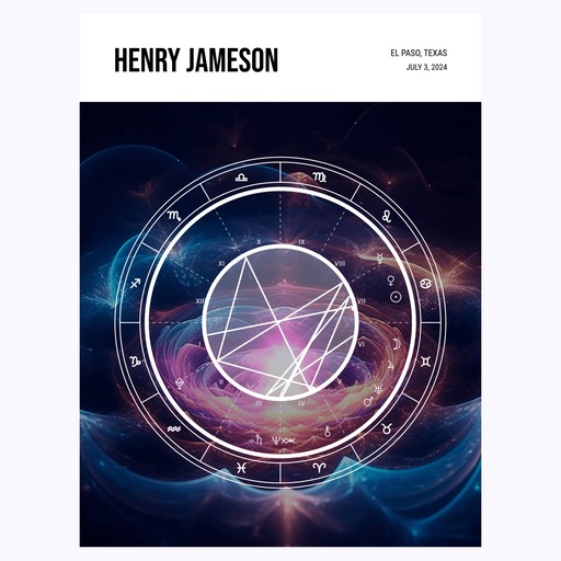 Henry’s Cosmic Portrait Poster - Astral - Natal Chart 6