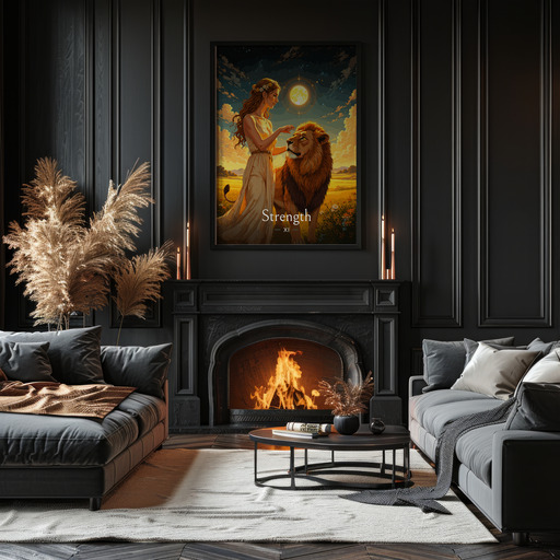 Strength in Enchanted Surrealism Print - Custom Tarot Card Poster 11