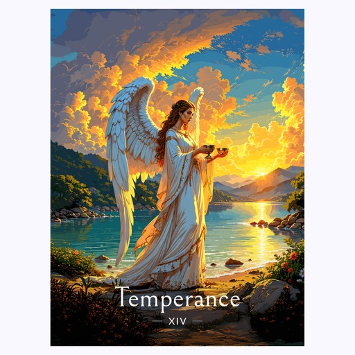 Temperance in Enchanted Surrealism Print - Custom Tarot Card Poster 6