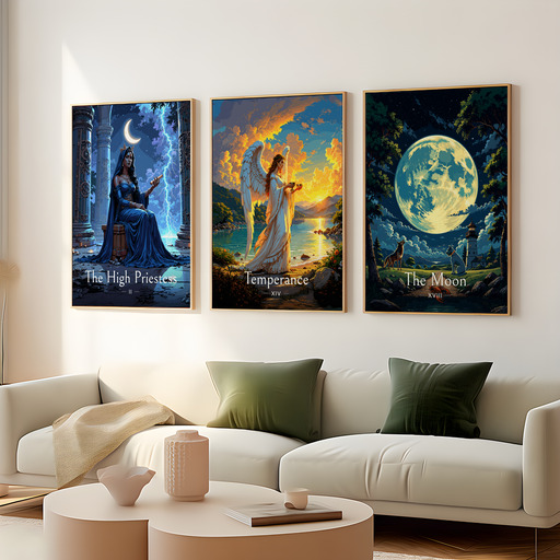 Temperance in Enchanted Surrealism Print - Custom Tarot Card Poster 8