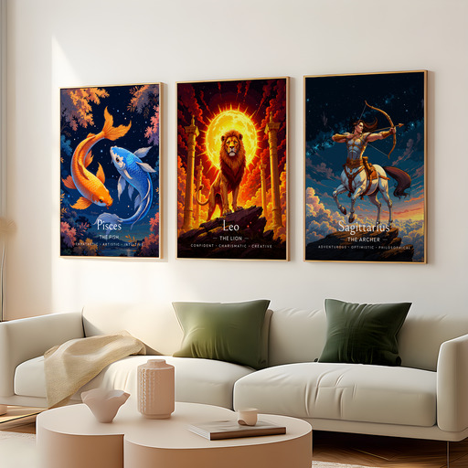 Leo in Enchanted Surrealism Print - Custom Zodiac Sign Poster 8