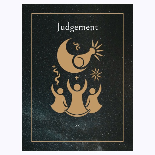 Judgement in Block Print - Custom Tarot Card Poster 6