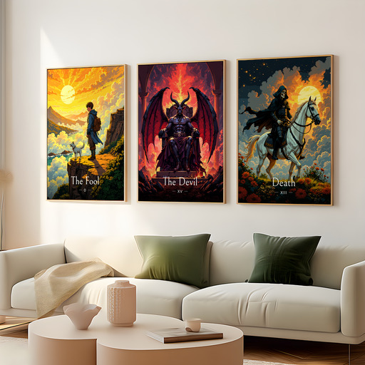 The Devil in Enchanted Surrealism Print - Custom Tarot Card Poster 8