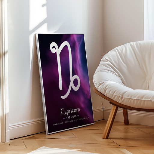 Capricorn in Curvy Print - Custom Zodiac Sign Poster 10