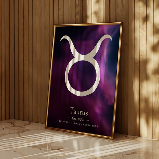 Taurus in Curvy Print - Custom Zodiac Sign Poster 11