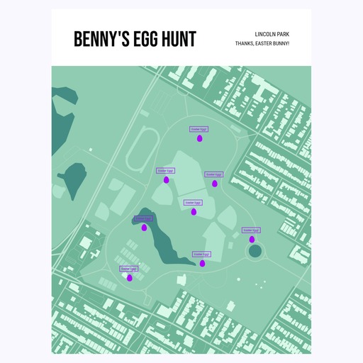 Easter Egg Hunt Poster - Street Map 6