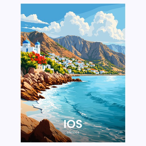 Ios Travel Print - Vintage Travel Art Poster 6