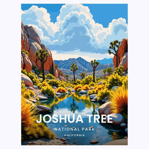 Joshua Tree National Park Travel Print - Vintage Travel Art Poster 6