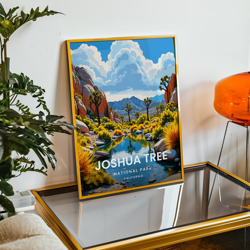 Joshua Tree National Park Travel Print - Vintage Travel Art Poster 9