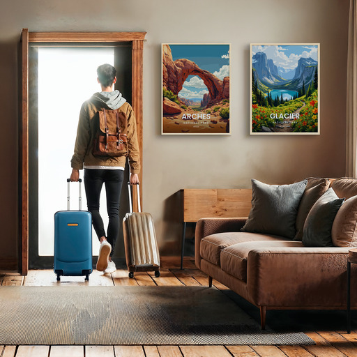 Arches National Park Travel Print - Vintage Travel Art Poster 11