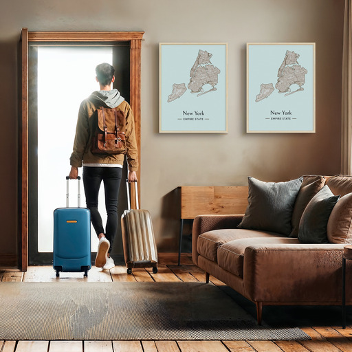 New York State Poster - Boundary Map 11