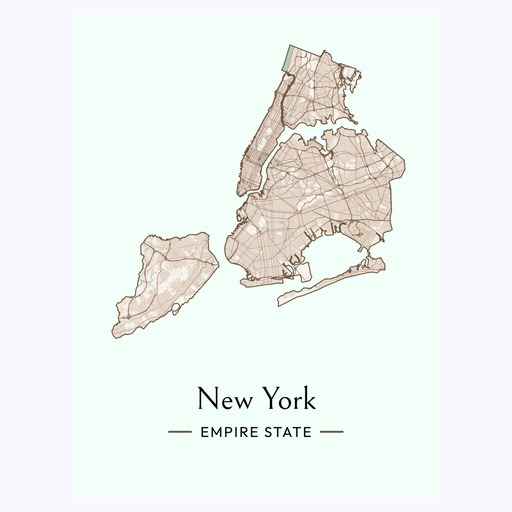 New York State Poster - Boundary Map 6