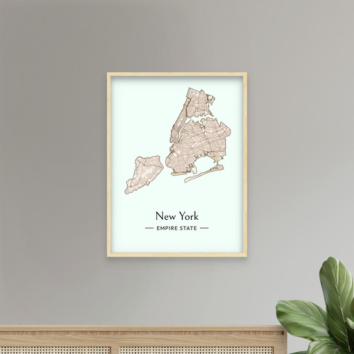 New York State Poster - Boundary Map 8