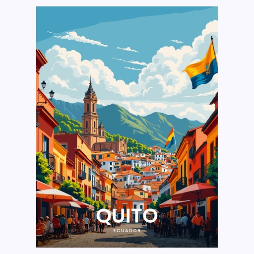 Quito Travel Print - Vintage Travel Art Poster 6