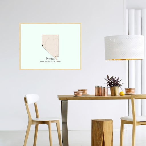 Nevada State Poster - Boundary Map 11
