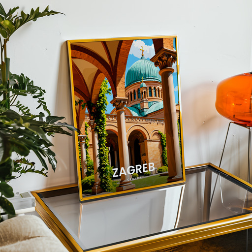 Zagreb Travel Print - Vintage Travel Art Poster 9