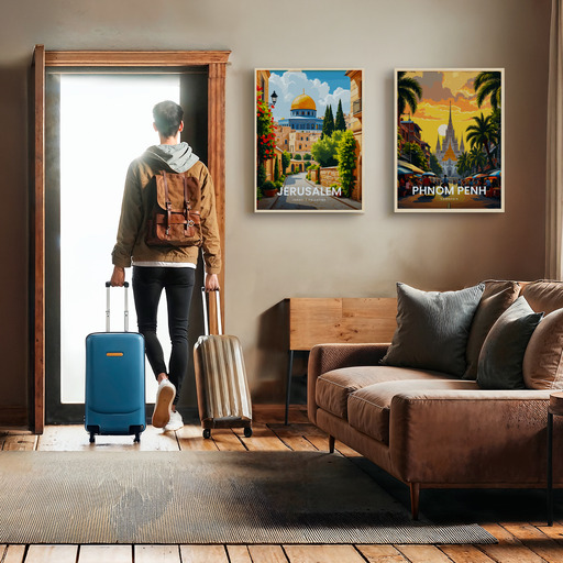 Jerusalem Travel Print - Vintage Travel Art Poster 11