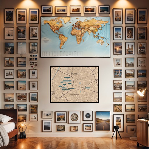 Brussels Airbnb Tourist Poster in Road Trip - Street Map 9