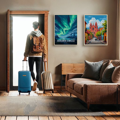 Aurora Borealis Travel Print - Vintage Travel Art Poster 11