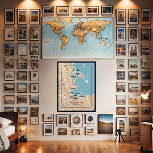 Doha Airbnb Tourist Poster in Road Trip - Street Map 9