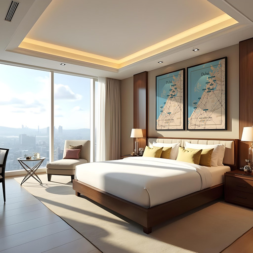 Dubai Airbnb Tourist Poster in Road Trip - Street Map 10