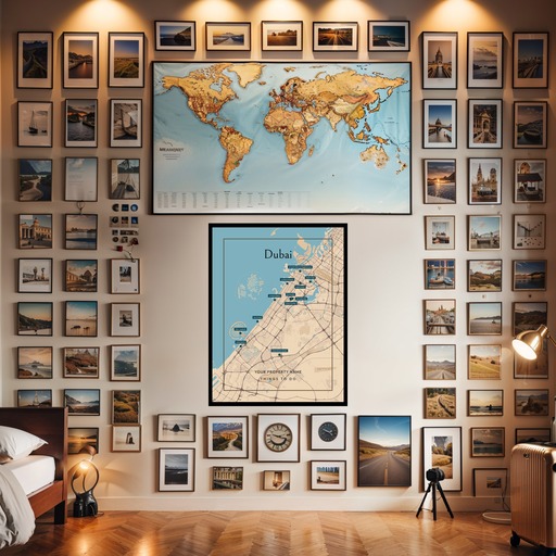 Dubai Airbnb Tourist Poster in Road Trip - Street Map 9