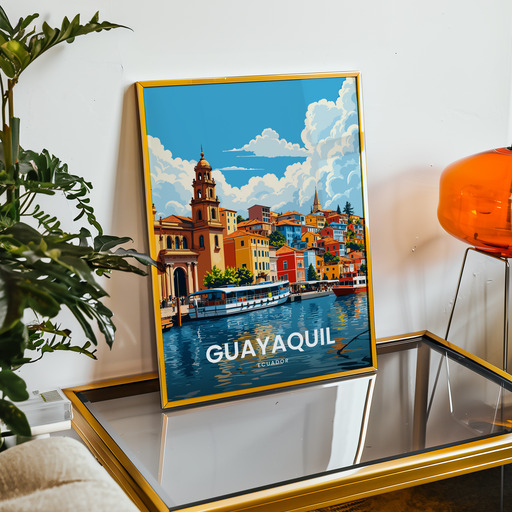 Guayaquil Travel Print - Vintage Travel Art Poster 9