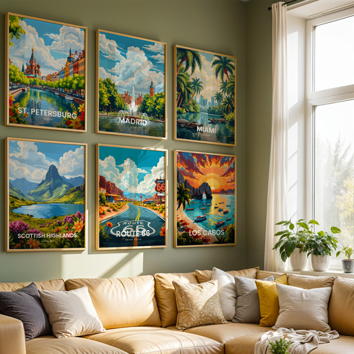 Route 66 Travel Print - Vintage Travel Art Poster  8