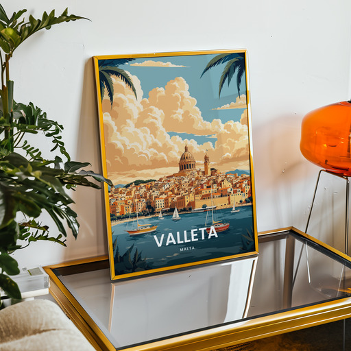 Valleta Travel Print - Vintage Travel Art Poster 8