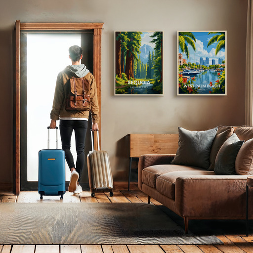 Sequoia National Park Travel Print - Vintage Travel Art Poster 11