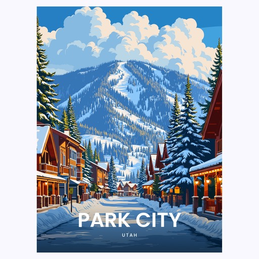 Park City Travel Print - Vintage Travel Art Poster 6