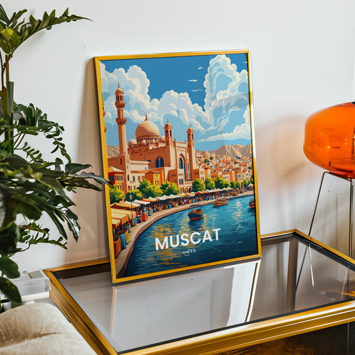 Muscat Travel Print - Vintage Travel Art Poster  9