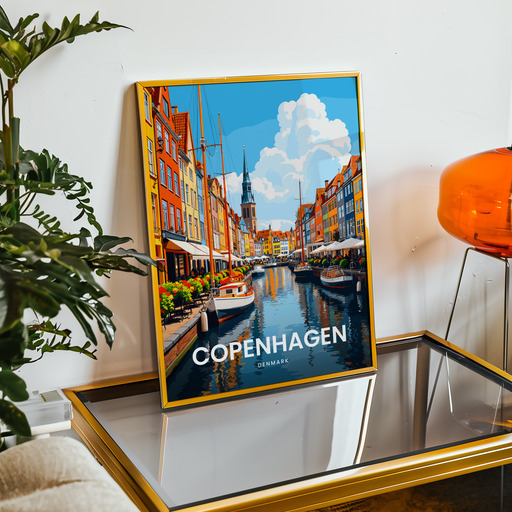 Copenhagen Travel Print - Vintage Travel Art Poster 9