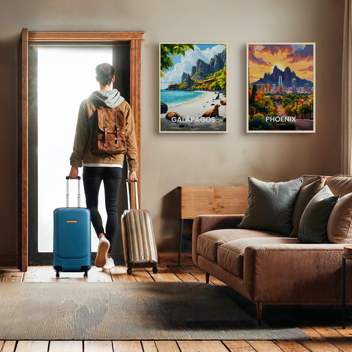 Galápagos Islands Travel Print - Vintage Travel Art Poster 11