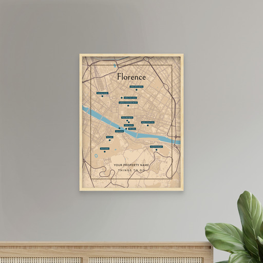 Florence Airbnb Tourist Poster in Road Trip - Street Map 8