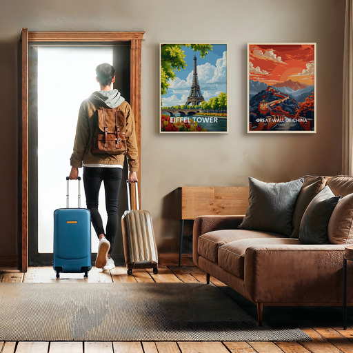 Eiffel Tower Travel Print - Vintage Travel Art Poster 10