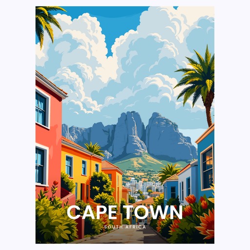 Cape Town Travel Print - Vintage Travel Art Poster 6
