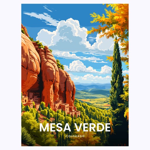 Mesa Verde Travel Print - Vintage Travel Art Poster 6