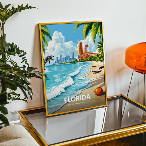 Florida Travel Print - Vintage Travel Art Poster 9
