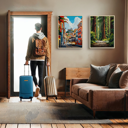 Lisbon Travel Print - Vintage Travel Art Poster 11