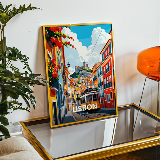 Lisbon Travel Print - Vintage Travel Art Poster 9