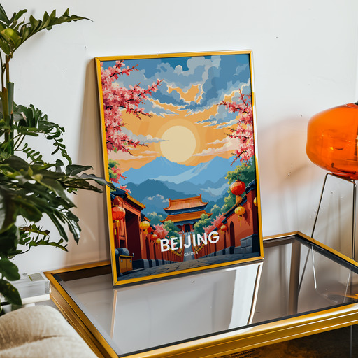 Beijing Travel Print - Vintage Travel Art Poster 9