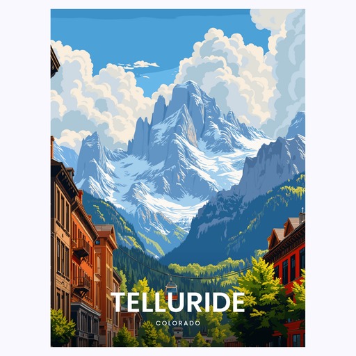 Telluride Travel Print - Vintage Travel Art Poster 6