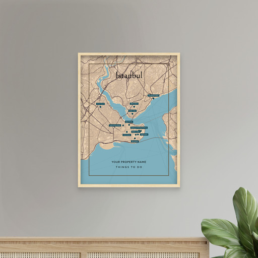 Istanbul Airbnb Tourist Poster in Road Trip - Street Map 7