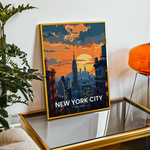 New York City Travel Print - Vintage Travel Art Poster 9