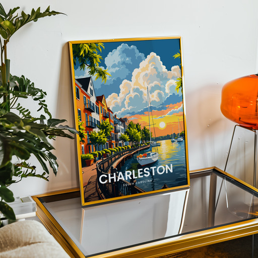 Charleston Travel Print - Vintage Travel Art Poster 9