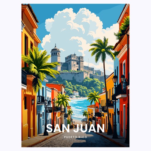 San Juan Travel Print - Vintage Travel Art Poster 6