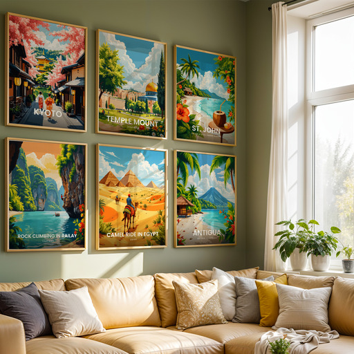 Camel Ride in Egypt Travel Print - Vintage Travel Art Poster 8